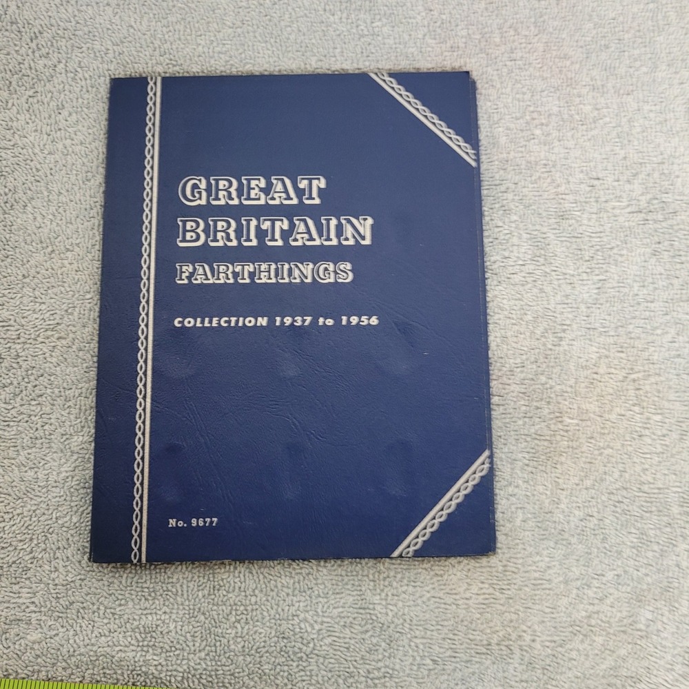 Whitman Great Britain Farthings Coin Folder No 9677 Collection 1937 to 1956 Blue